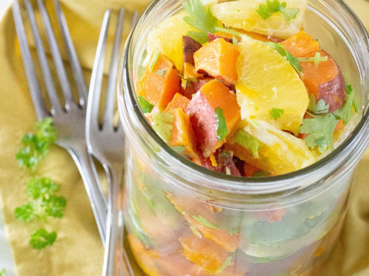 Salade de patate douce fraîche