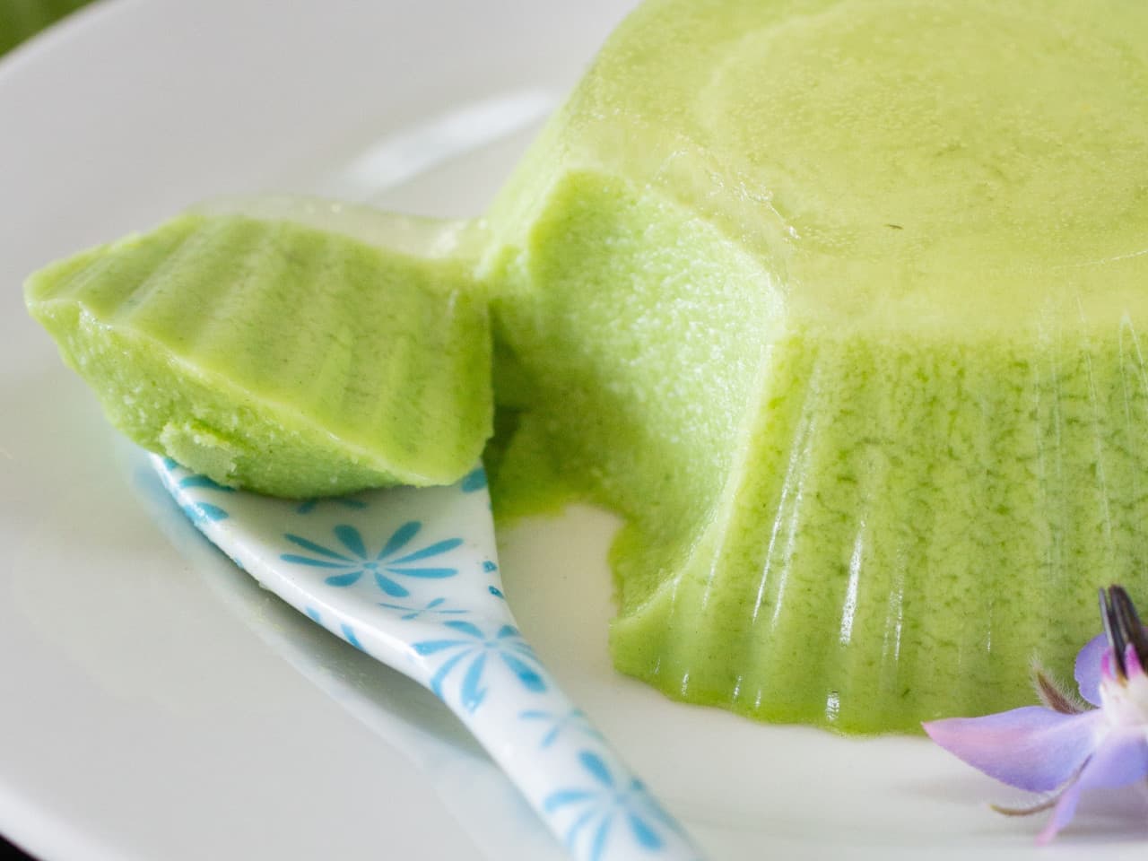 Pandan kokospudding