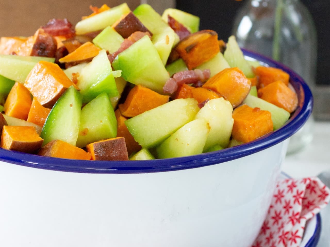 Salade de patates douces au melon