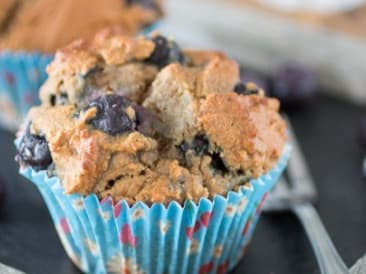 Blauwe bessen muffins