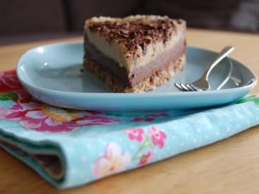 Pastel de vainilla y chocolate