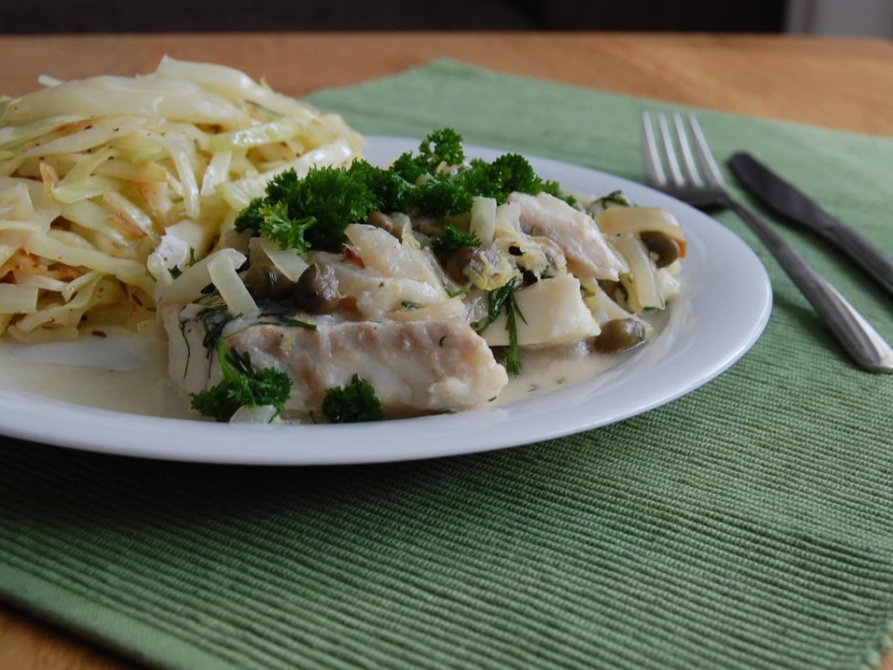 Bacalao en salsa de limón