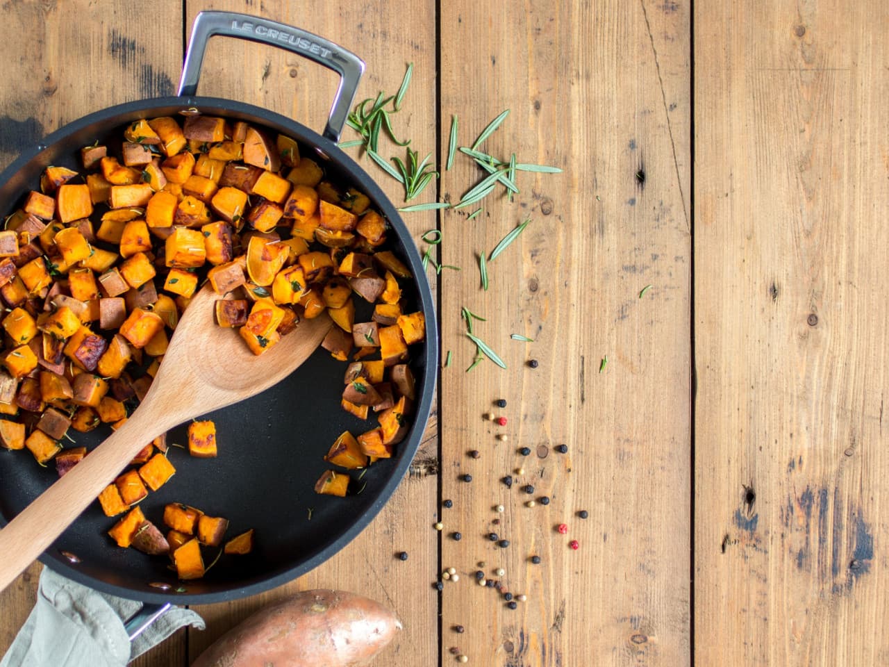 Cubitos de camote al horno — Guac