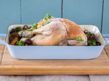 Roasted chicken with chestnuts