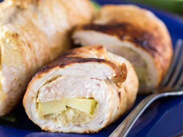 Turkey rolls with mustard