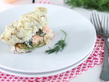 Plato de horno con salmón