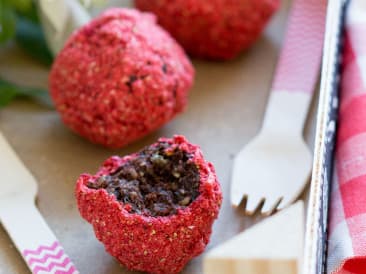 Boules au chocolat aux fraises