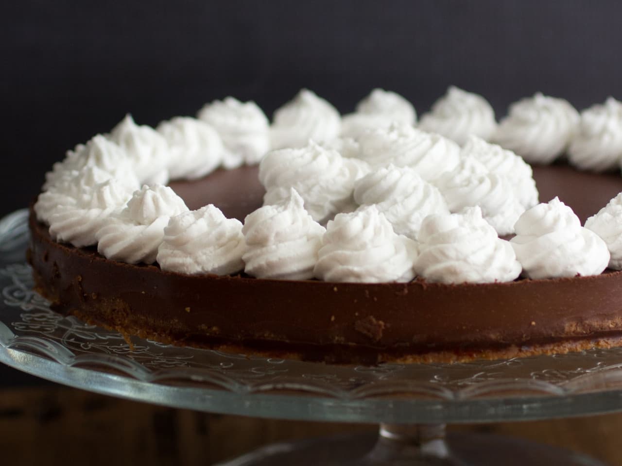 Tarte à la crème au chocolat