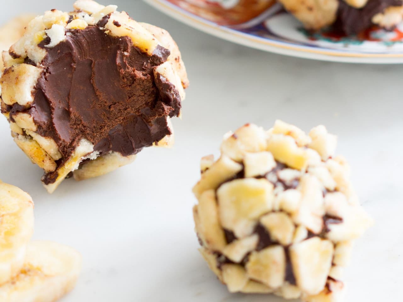 Truffes au chocolat à la banane