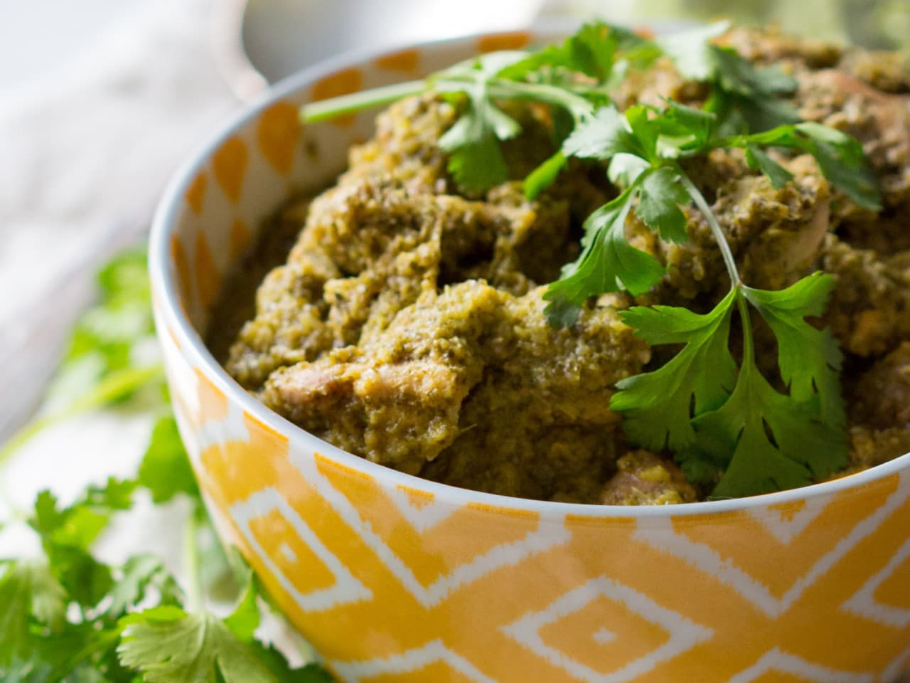 Poulet à la mangue verte