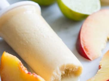 Peach and lime popsicles