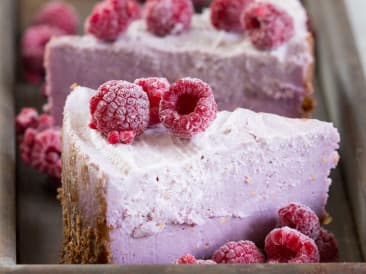 Gâteau au fromage aux framboises