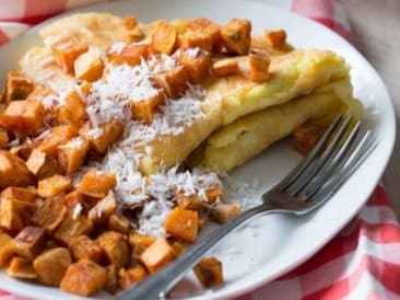 Tortilla de coco con canela