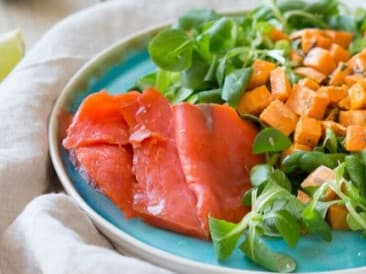 Ensalada de salmón y batata