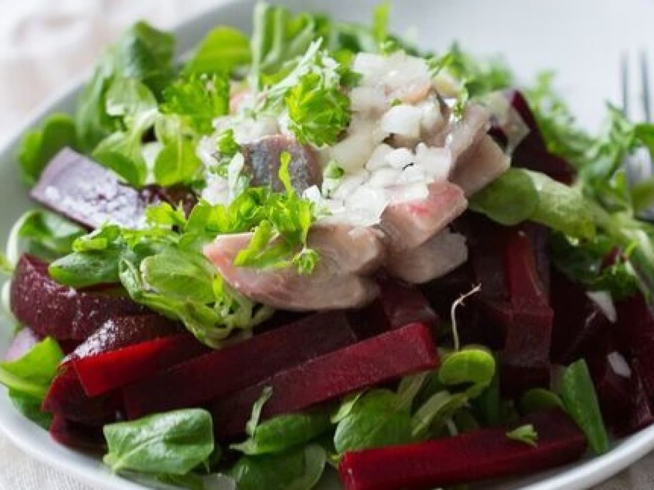 Hollandse haringsalade