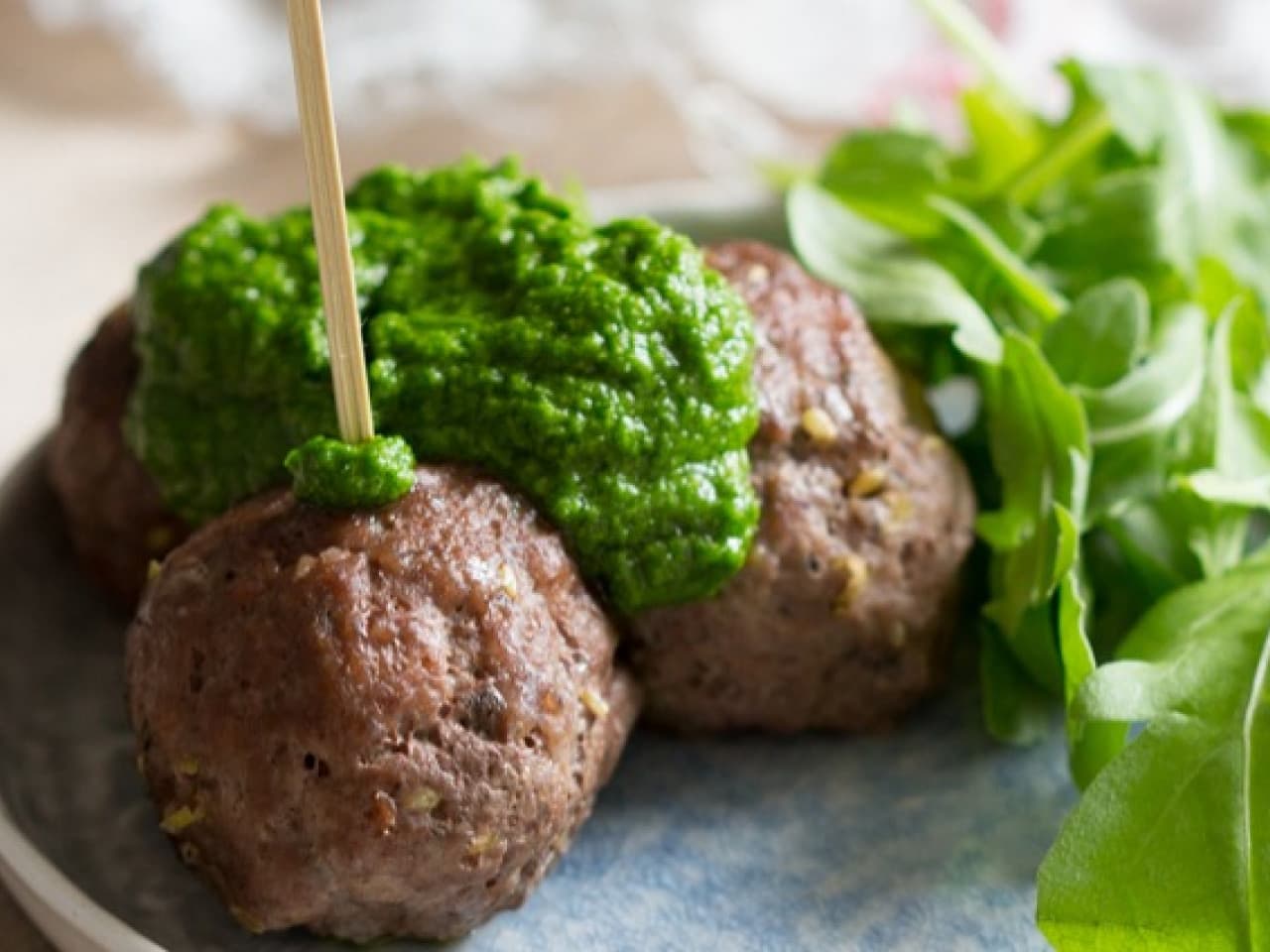 Za'atar Gehaktballen met pesto