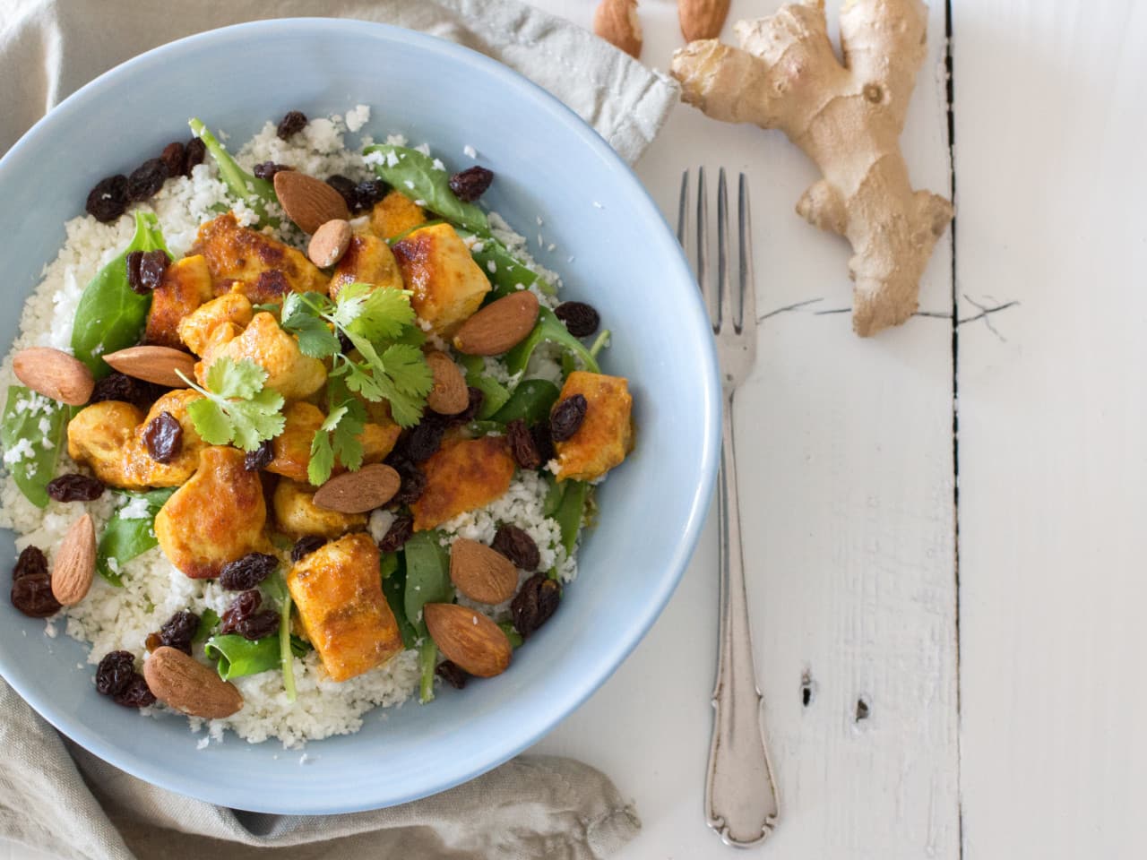 Ensalada de cuscús con pollo