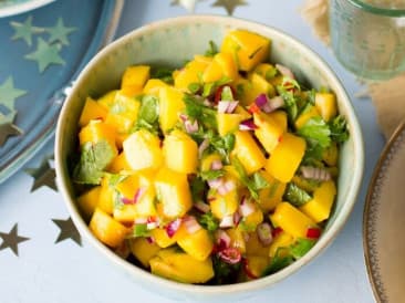 Salade de coriandre épicée à la mangue