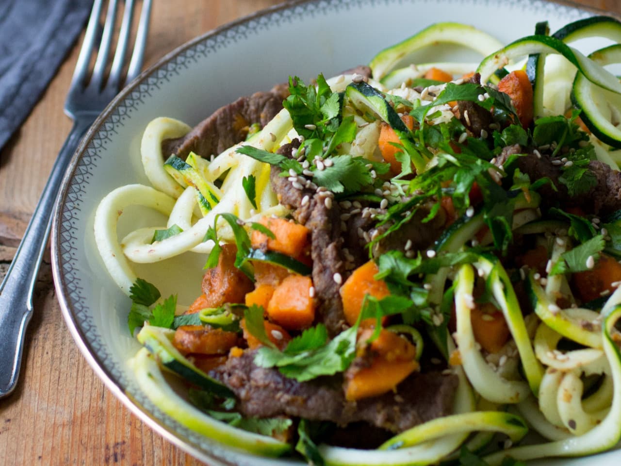 Japanese stir-fry with coriander