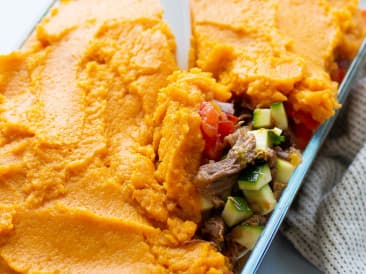 Oven dish with pot roast
