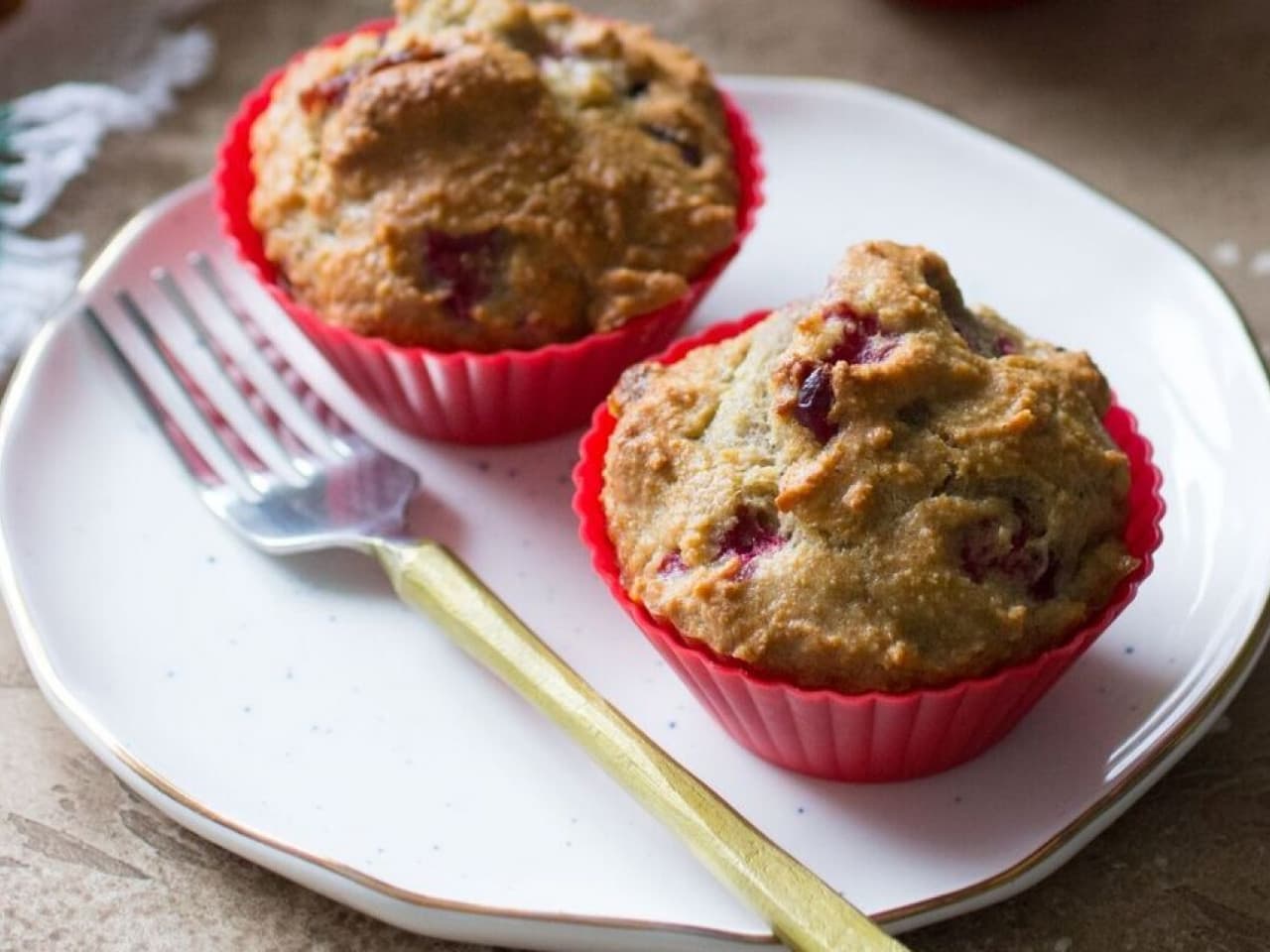 Muffins de frambuesa para el desayuno