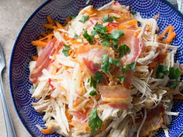 Savory breakfast bowl with chicken