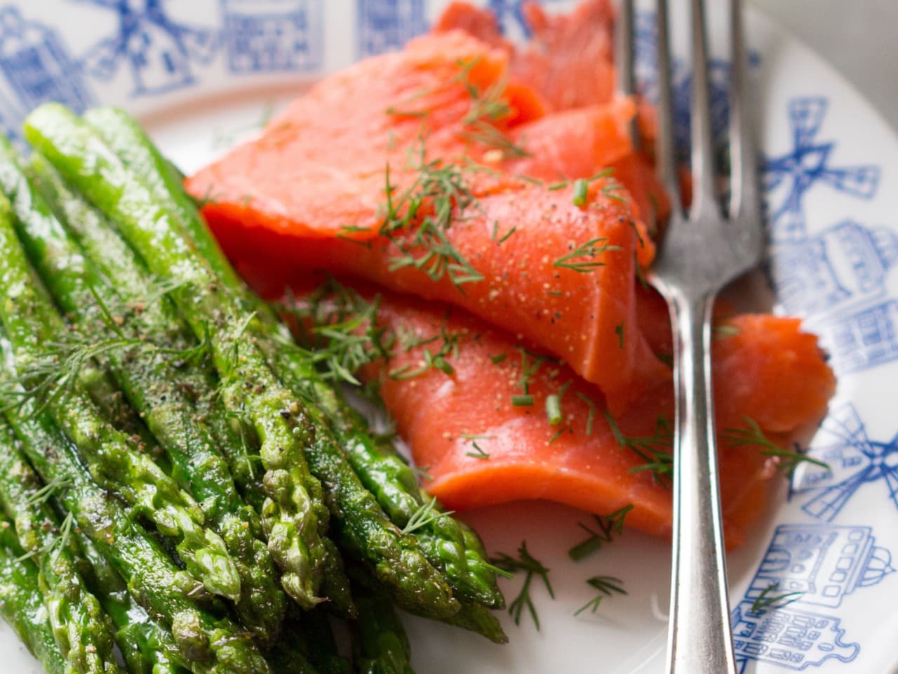 Asperges en zalm