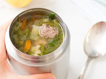 Soupe de légumes aux boulettes de viande