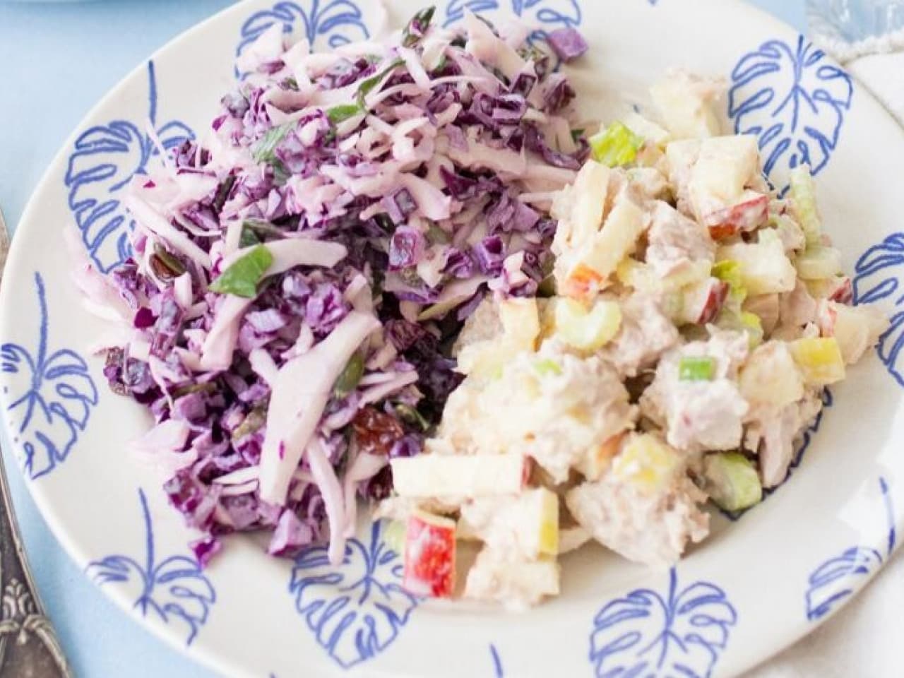 Ensalada de atún con ensalada de col