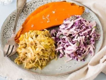 Pulled chicken with mango