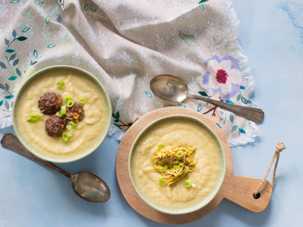 Soupe de chou-fleur aux poireaux