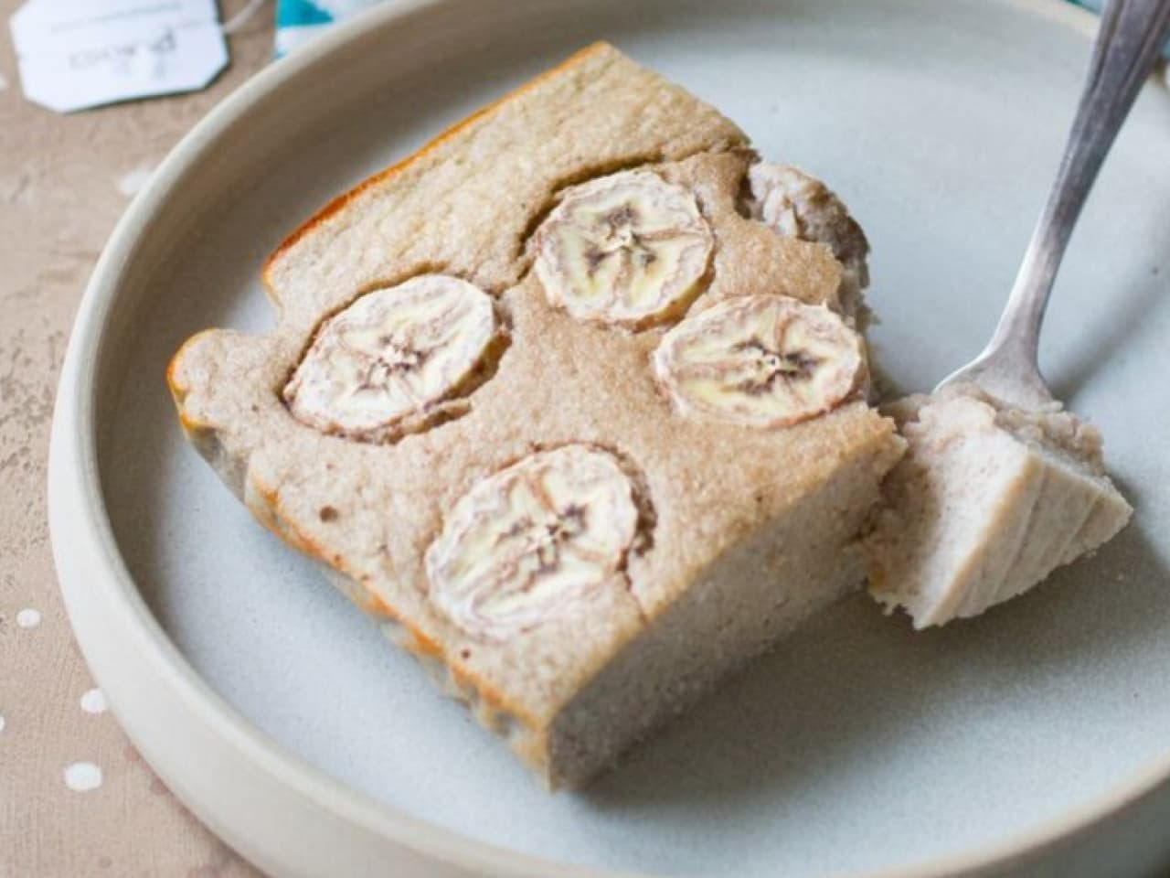 Pastel de plátano para el desayuno