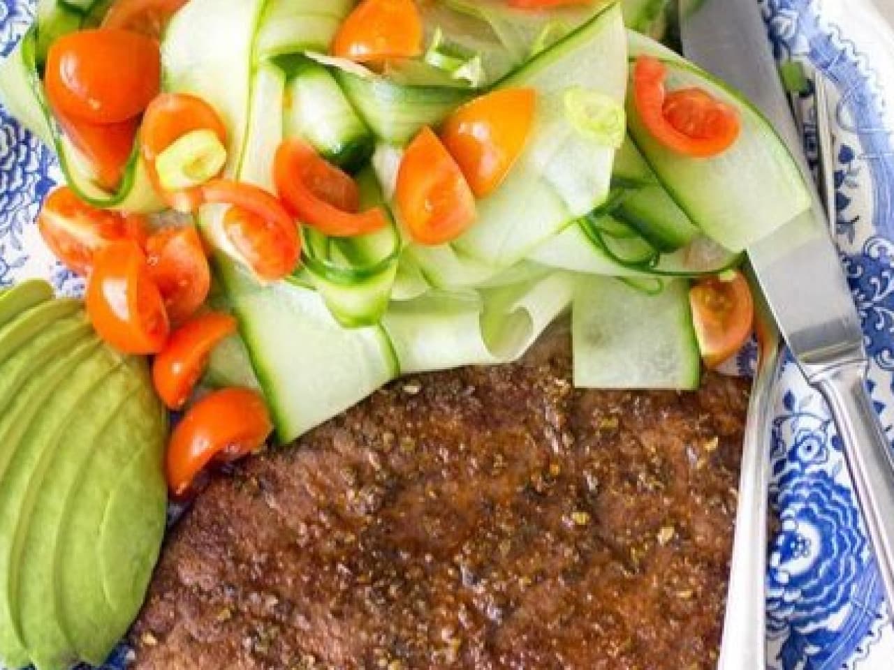 Marinated beef schnitzel