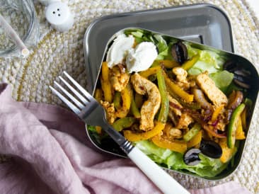 Ensalada de fajitas de pollo