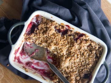 Crumble de ruibarbo