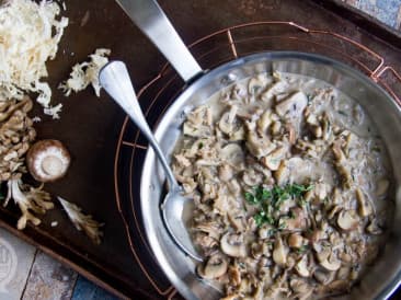 Vegan paddenstoelenragout