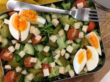 Ensalada holandesa con queso de cabra