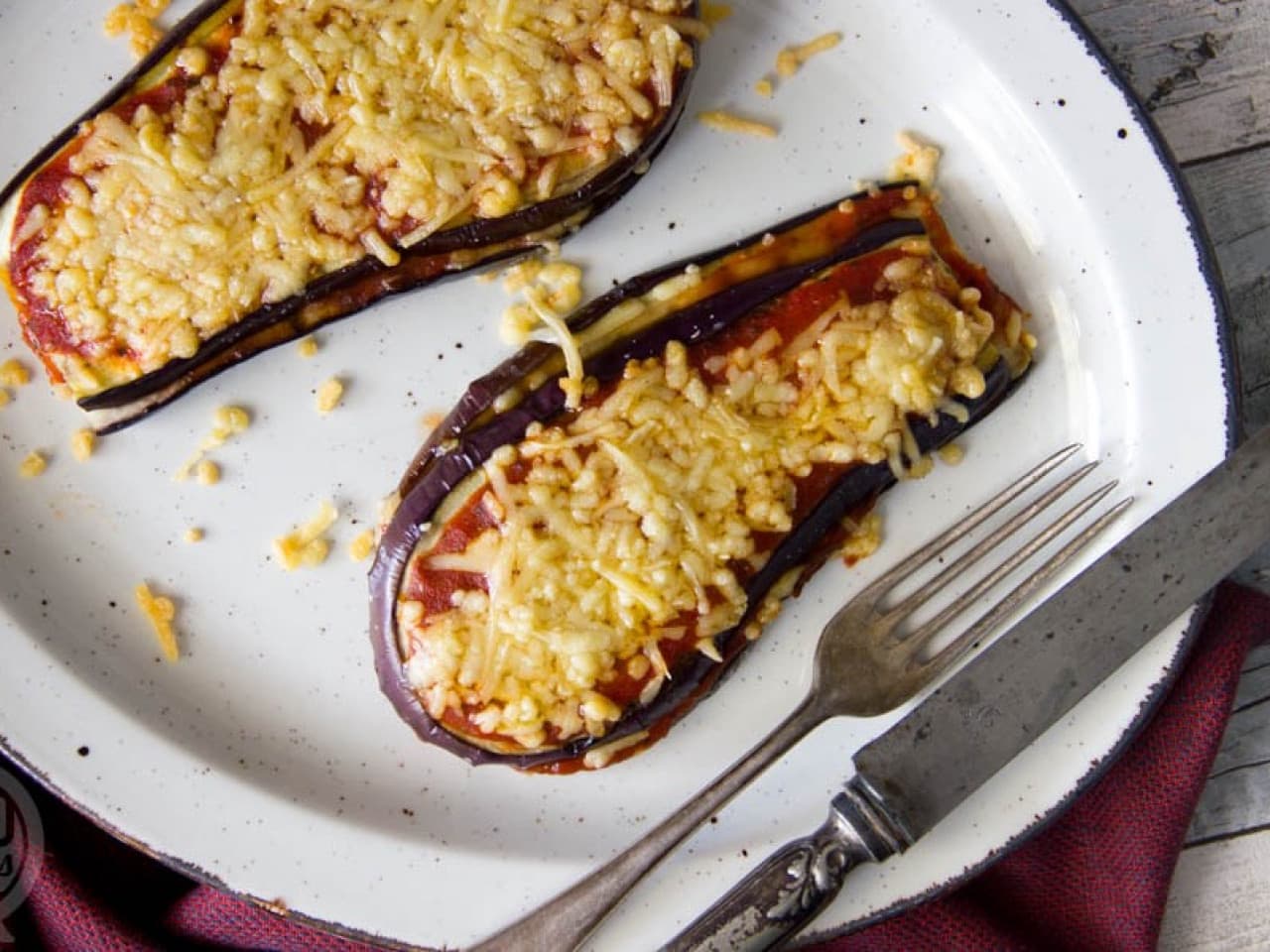 Einfache Auberginenlasagne