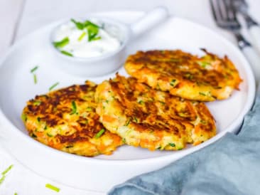 Zucchini carrot cakes