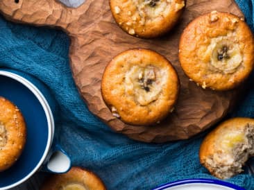 Muffins au pain aux bananes