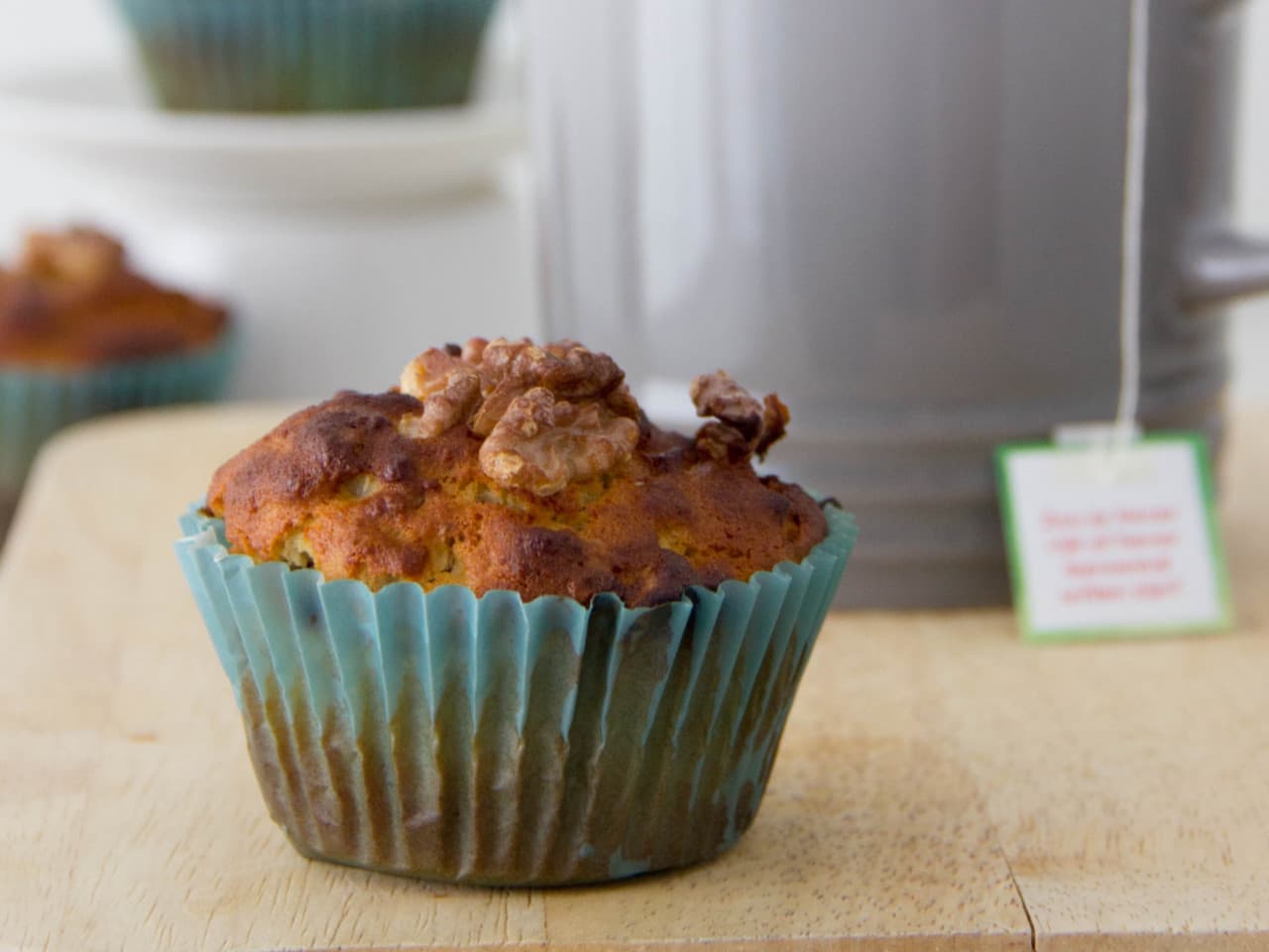 Muffins aux pommes et aux noix