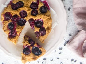 Tarta de desayuno con arándanos