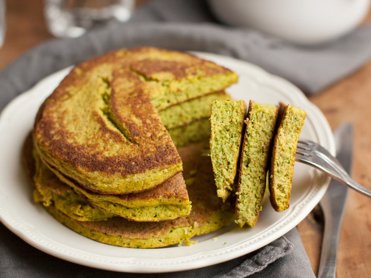 Brocolli curry pancakes