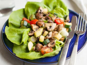 Salade tiède de champignons