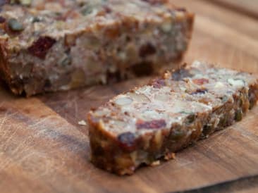 Mueslireep met banaanbeleg