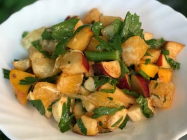 Fruit salad with celery
