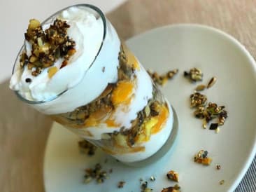 Breakfast trifle with orange