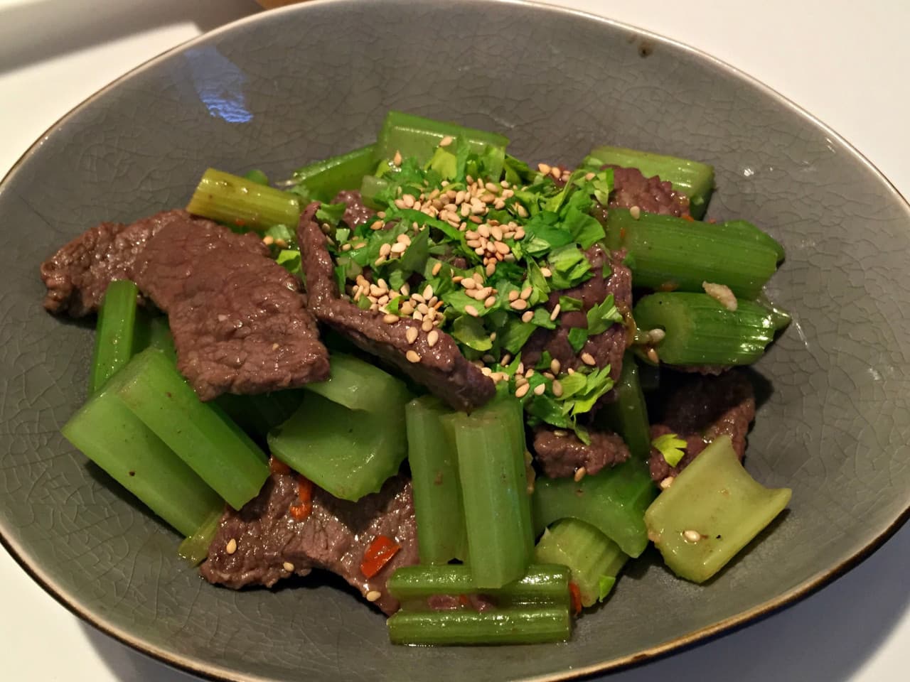 Stir-fried celery