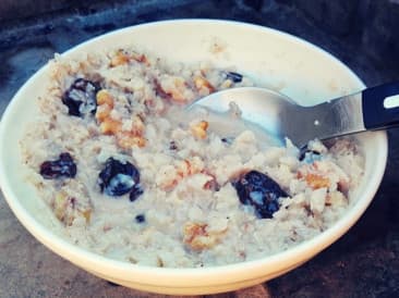 Gachas de desayuno con coliflor