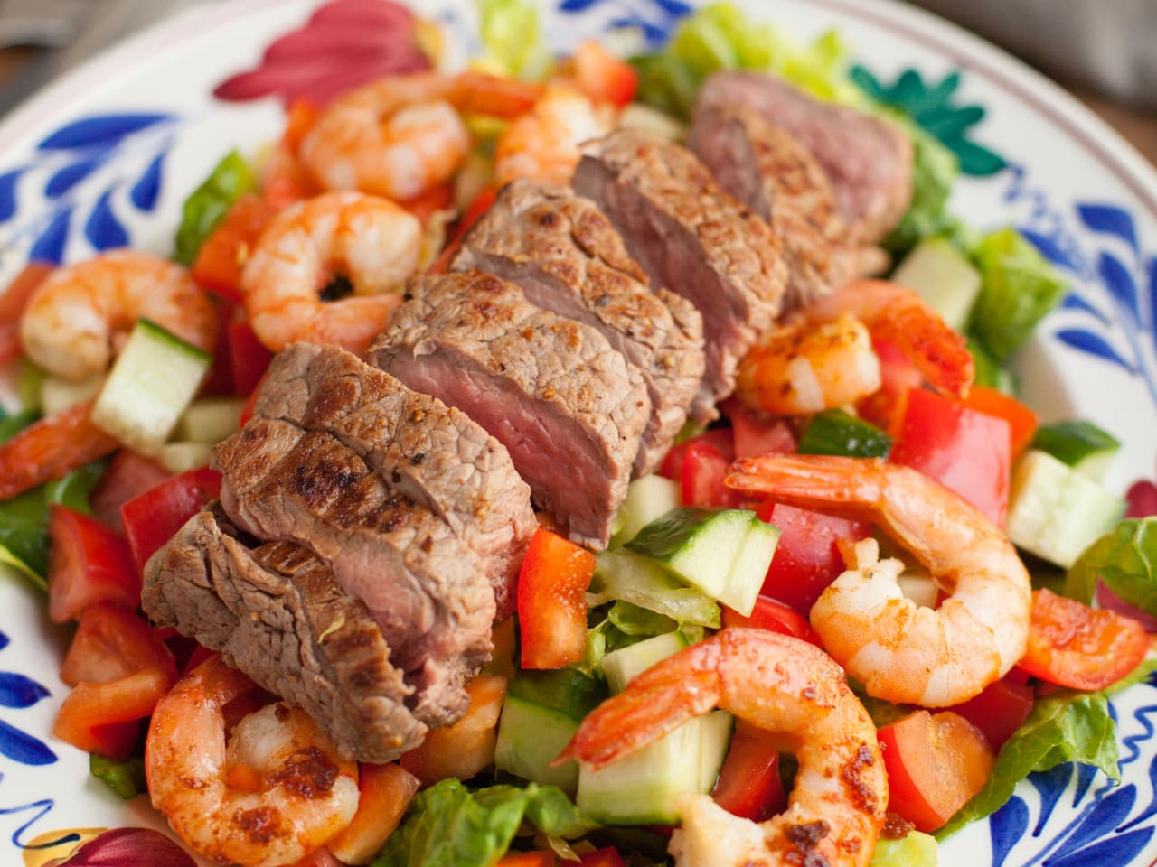 Surf ’n turf salade